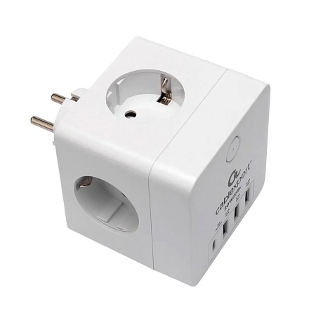 Сетевой фильтр Cablexpert Cube CUBE-4-CU3-W
