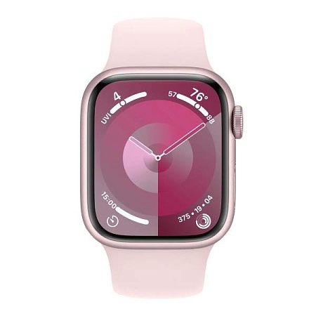 Смарт-часы Apple Watch Series 9 GPS 45mm Pink Aluminium Case with Light Pink Sport Band (MR9G3QR/A) (MR9G3QI/A)