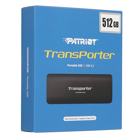 Внешний SSD диск 512GB Patriot TRANSPORTER PTP512GPEC Черный