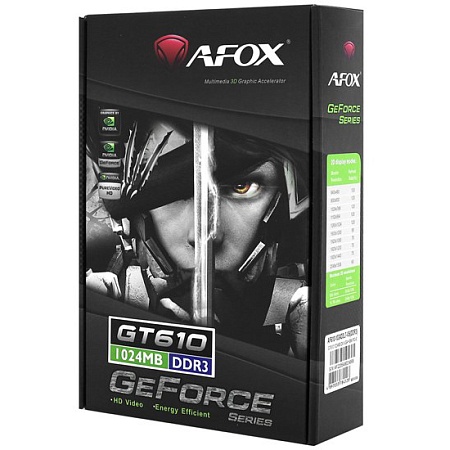 Видеокарта 1 GB Afox GT 610 AF610-1024D3L7-V5