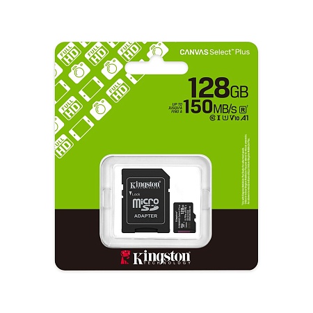 Карта памяти MicroSD 128GB Class 10 UHS-I Kingston SDCS3/128GB