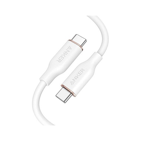 Интерфейсный кабель Anker PowerLine III Flow USB-C to USB-C (A8552H21) Белый