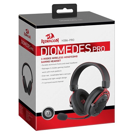 Гарнитура Redragon Diomedes Pro black-red