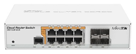 Коммутатор MikroTik CRS112-8P-4S-IN