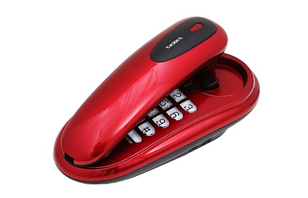 Телефон проводной Texet TX-236 красный