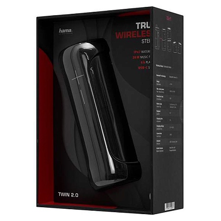 Акустическая система Hama Twin 2.0 black