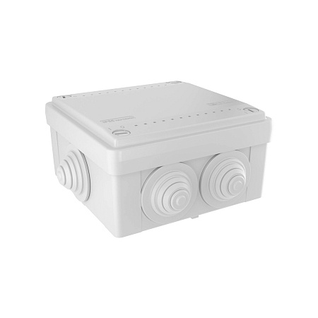 Коробка ответвительная с 6 кабельными вводами DKC 53801, д.25мм, IP55, 100х100х50 мм