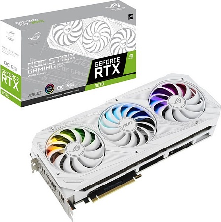 Видеокарта 8Gb ASUS ROG-STRIX-RTX3070-O8G-WHITE-V2