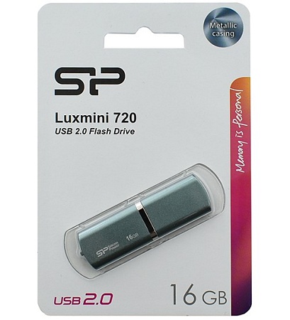 USB флешка 16GB Silicon Power LuxMini 720 SP016GBUF2720V1D USB 2.0 blue