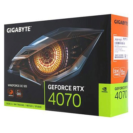 Видеокарта 12 GB Gigabyte RTX 4070 OC GV-N4070WF3OC-12GD