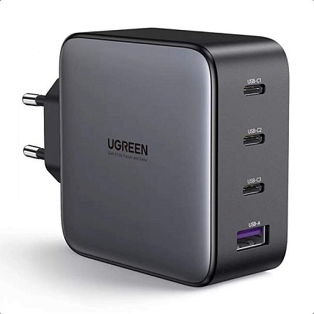 Зарядное устройство Ugreen CD226 USB-A+3*USB-C 100W GaN Tech Fast Charge Зарядное устройство Ugreen CD226 USB-A+3*USB-C 100W GaN Tech Fast Charge