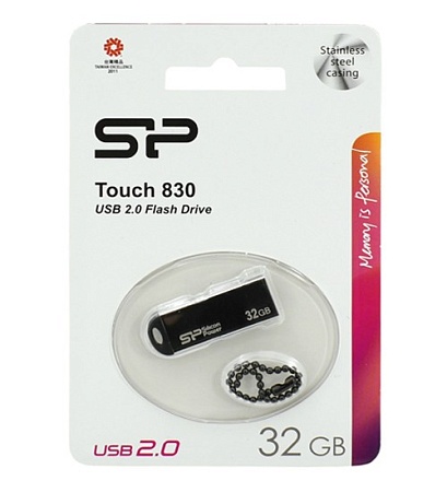 USB флешка 32GB Silicon Power Touch 830 SP032GBUF2830V1S USB 2.0 silver