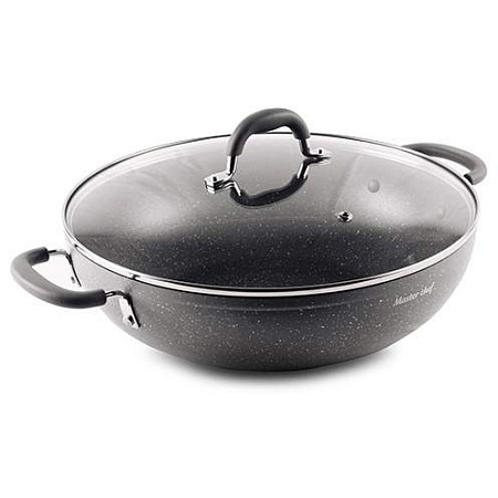 Сковорода WOK с крышкой ARG 32 см Master chef WK600-1