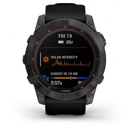 Часы Garmin Fenix 7X Sapphire Solar карбоново-серый 010-02541-11