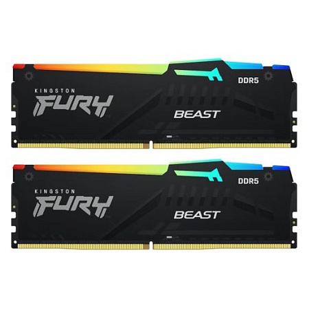 Оперативная память 32 GB kit Kingston Fury Beast Black RGB (EXPO) KF556C36BBEAK2-32
