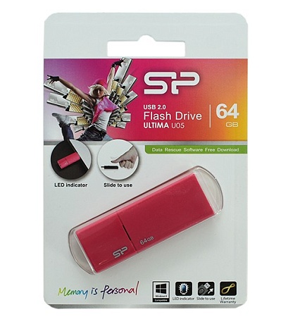 USB флешка 64GB Silicon Power Ultima U05 SP064GBUF2U05V1H USB 2.0 pink