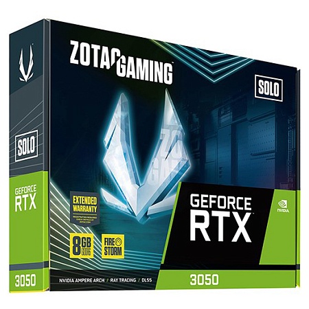 Видеокарта 8 GB Zotac RTX 3050 SOLO ZT-A30500G-10L