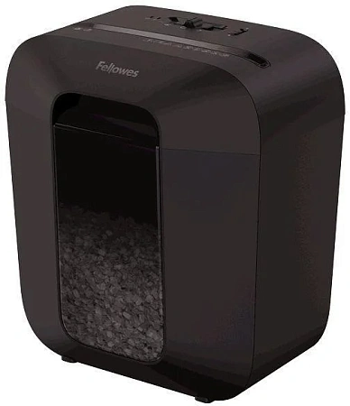 Шредер Fellowes® Powershred® LX25M, DIN P-4, 4х12мм, 6лст., 11,5 лтр., уничт.: скрепки,скобы,карты