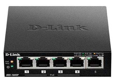 Свитч D-Link DES-1005P/B1A