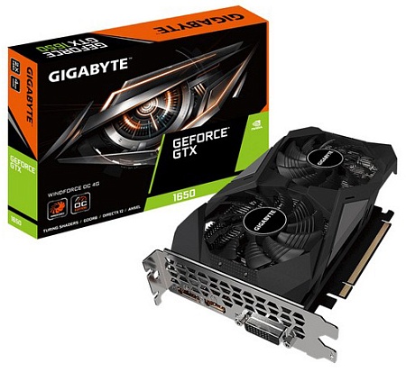 Видеокарта 4Gb Gigabyte GTX1650 WINDFORCE OC D6 4G GV-N1656WF2OC-4GD