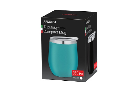Термочашка Ardesto Compact Mug 350 мл, голубой, нержавеющая сталь AR2635MMS