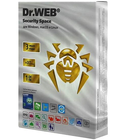 Антивирус Dr.Web Security Space Gold подписка 3 года на 1 ПК box