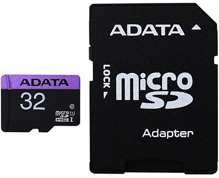 Карта памяти microSDHC 32GB ADATA AUSDH32GUICL10-PA1