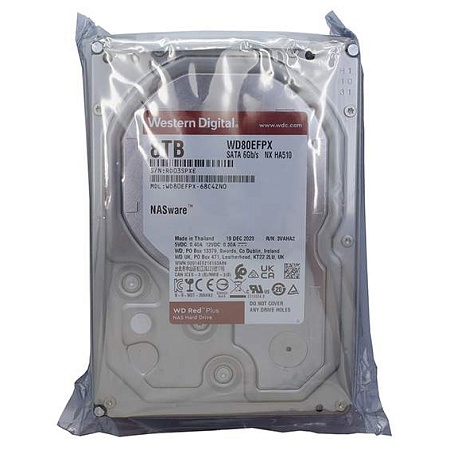 Жесткий диск 8Tb Western Digital Red Plus NAS WD80EFPX