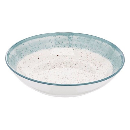 Тарелка суповая Ardesto Siena 20см бело-голубой