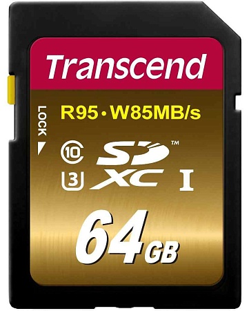 Карта памяти SD 64GB Transcend TS64GSDU3X