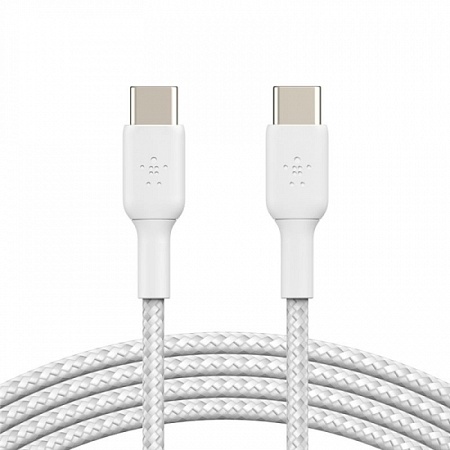 Кабель Belkin USB-С - USB-С, BRAIDED, 1m, white