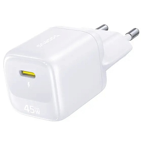 Адаптер питания Baseus FN22 1C 45W EU Moon White E0123301 Адаптер питания Baseus FN22 1C 45W EU Moon White E0123301