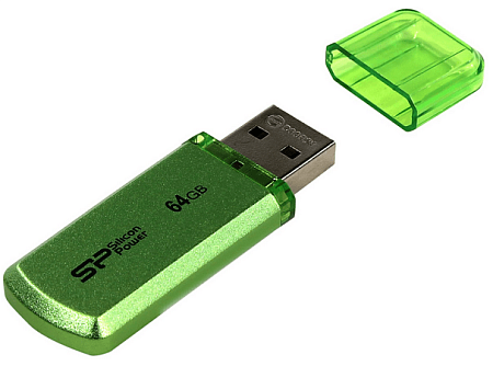 USB flash  64GB Silicon Power, Helios 101, SP064GBUF2101V1N, USB 2.0, green