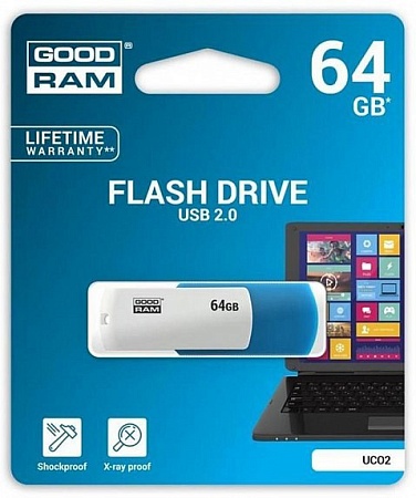 USB флешка 64Gb GOODRAM UCO2-0640MXR11 BLUE/WHITE