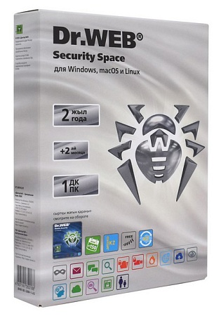 Антивирус Dr.Web Security Space Silve box 2 года/1 ПК