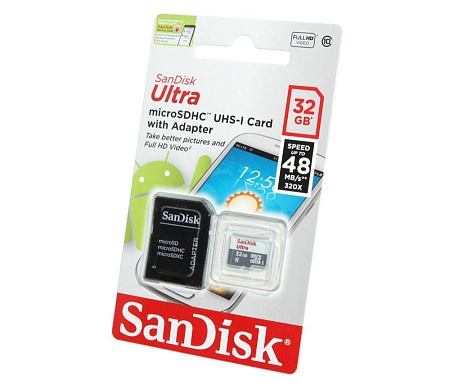 Карта памяти MicroSD SanDisk SDSQUNB-032G-GN3MA