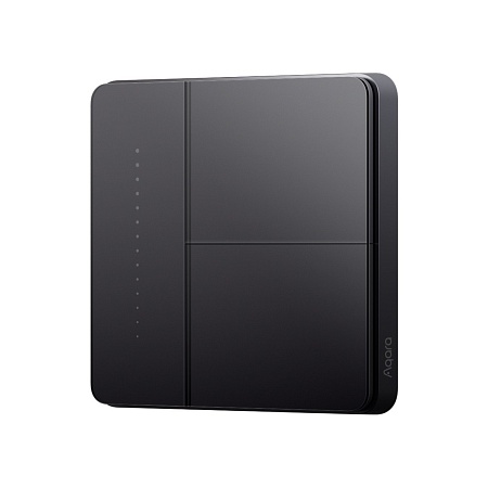 Умный настенный выключатель двухклавишный Aqara Z1 Pro black