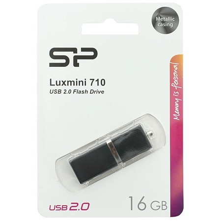 USB флешка 16GB Silicon Power LuxMini 710 SP016GBUF2710V1K USB 2.0 black