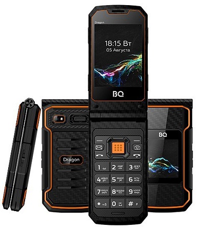 Мобильный телефон BQ-2822 Dragon Чёрный+Оранжевый