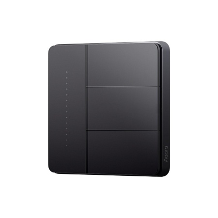Умный настенный выключатель трехклавишный Aqara Z1 Pro black