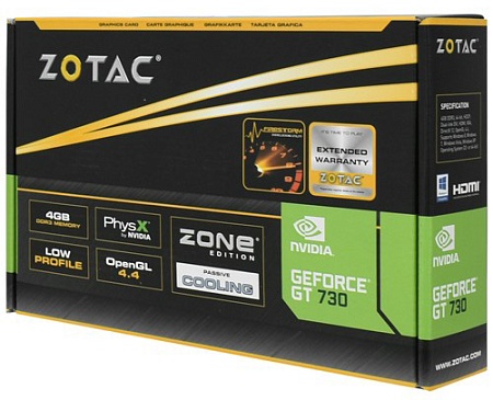 Видеокарта 4 GB Zotac GT730 Zone Edition ZT-71115-20L