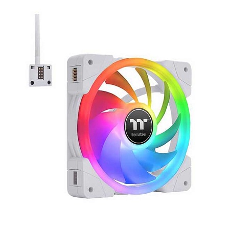 Кулер для корпуса Thermaltake SWAFAN EX12 RGB PC Cooling Fan White (3-Fan Pack) Кулер для корпуса Thermaltake SWAFAN EX12 RGB PC Cooling Fan White (3-Fan Pack)