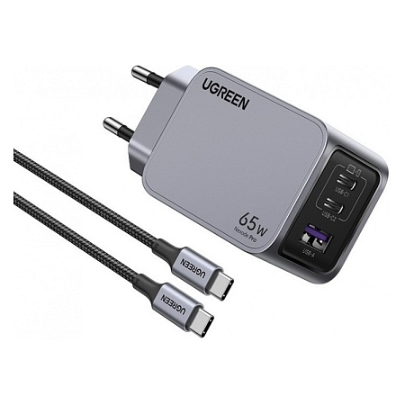 Зарядное устройство Ugreen X755 25871 Nexode Pro 65W/ 2*USB-C/1*USB-A/ GaN Tech Fast Charger