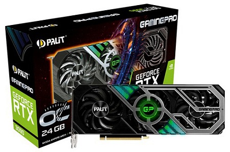 Видеокарта 24 Gb PALIT RTX3090 GAMINGPRO OC 24G NED3090S19SB-132BA