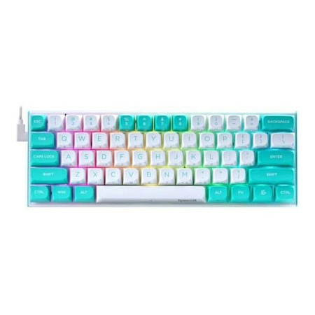 Клавиатура Redragon Fidd RU turquoise/white