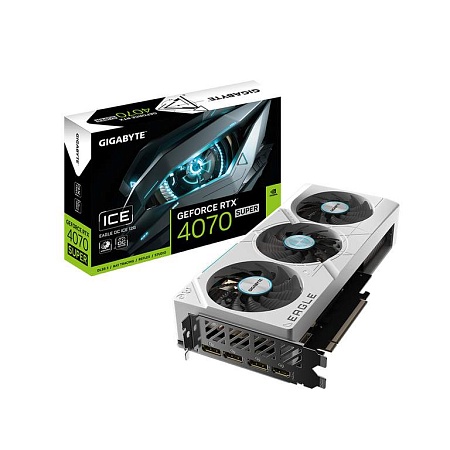 Видеокарта 12Gb Gigabyte RTX4070 SUPER EAGLE OC ICE 12G GV-N407SEAGLEOC ICE-12GD