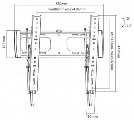 Кронштейн для ТВ и мониторов Brateck LP27-44T