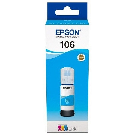Контейнер с чернилами Epson C13T00R240 106 EcoTank Cyan 70 ml