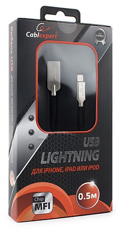 Кабель Apple Cablexpert CC-P-APUSB02Bk-0.5M