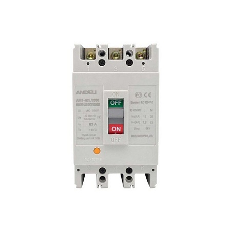 Автоматический выключатель ANDELI AM1-63L 3P 63A